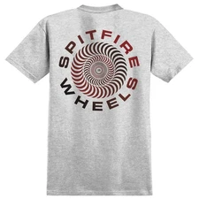 Spitfire Wheels Shirt Classic 87 Swirl Fade Fill Ash Grey/Red/Black Grey