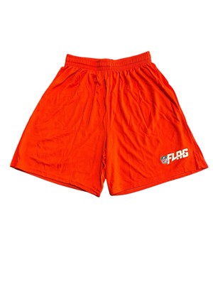 NFL FLAG Shorts Youth Size Large Orange Flag Football Drawstring Pocketless NEW