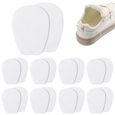 LIQWEI 9 Pairs Large Felt Shoe Tongue Pads 8.5Cm X 6.5Cm X 0.46Cm, White