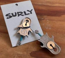 New Surly Tuggnut Chain Tensioners QR/10mm Axle TP98 Silver Fixed Gear Single Sp