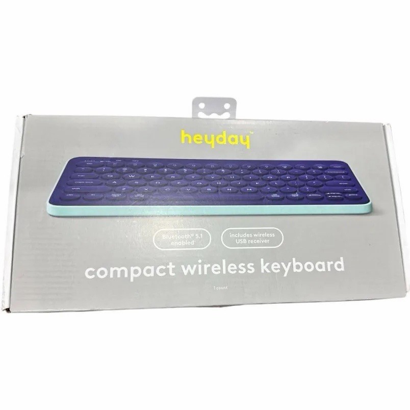 Heyday Compact Wireless Keyboard USB Receiver & Bluetooth 5.