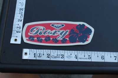 Roxy Surf Quiksilver Girls Red Hawaii Aloha Flowers V8A Vintage Surfing STICKER