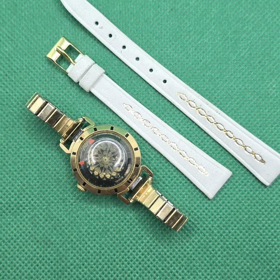 Vintage 1970s Ernest Borel Women's Cocktail Watch Kaleidoscope Works 17 Jewels - Image 2 of 4