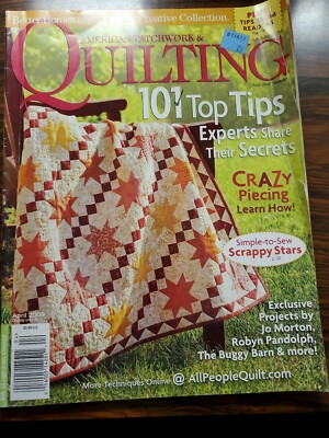 American Patchwork & Quilting Magazine April 2009 Crazy Piecing Scrappy Stars 