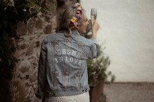 Rue De Seine Denim Bridal Jacket ‘drunk In Love’ - Size M. *now Discontinued*