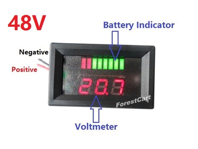 48V Charge Meter Voltmeter Acid Lead Battery Indicator,EZGO Club Car Golf Cart