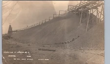 STOCK PILE ironton mn real photo postcard rppc minnesota mining