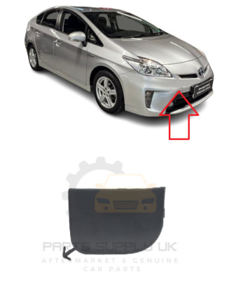 NEU FÜR TOYOTA PRIUS 2012 - 2016 STOßSTANGE VORNE ABSCHLEPPHAKEN ABDECKUNG ZUM LACKIEREN RECHTS