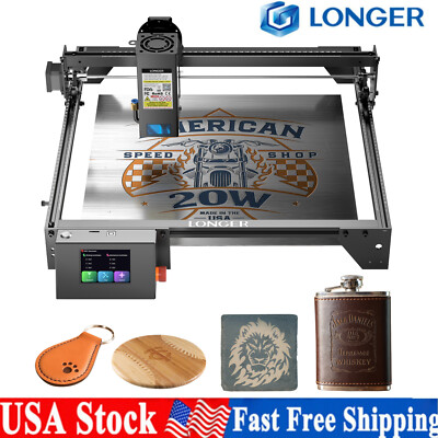 Longer RAY5 20W Laser Engraver Machine Built-in 3.5'' Touch Screen DIY Tool NEW