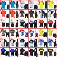 Men Cycling Jersey Bib Shorts Set Summer Bike Outfits Outdoor Bicycle Sportswear
