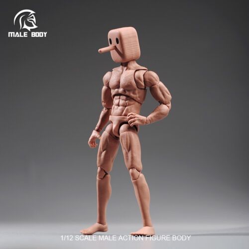 NOTAMAN NT-01 1/12 Male Strong Flexible Musclular 6'' Action Figure Body Toys - Picture 9 of 18