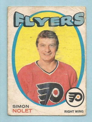 1971-72 OPC O-Pee-Chee Hockey Simon Nolet #206 Philadelphia Flyers LOW GRADE