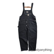 Retro Men's Japanese Style Overalls Bib Overalls Pants Loose Suspenders Trousers