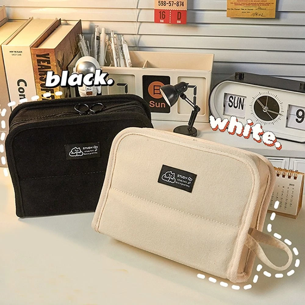 Cute Large Capacity Cosmetic Storage Bag Makeup Pouch Big Pen Bag Pencil Case