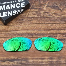 KEYTO Polarized Replacement Lenses for-Oakley Whisker Sunglasse Green Mirrored