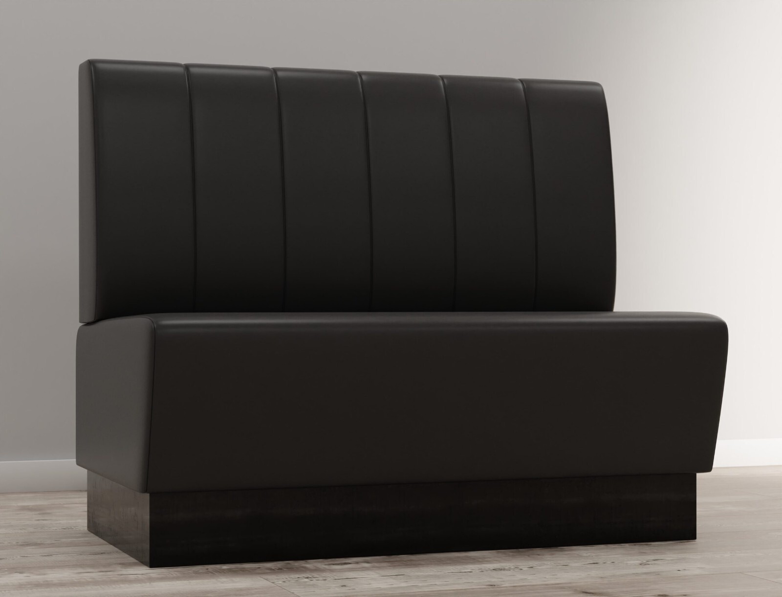 Leder Polster Gastro Dinerbank | 120 cm - schwarz