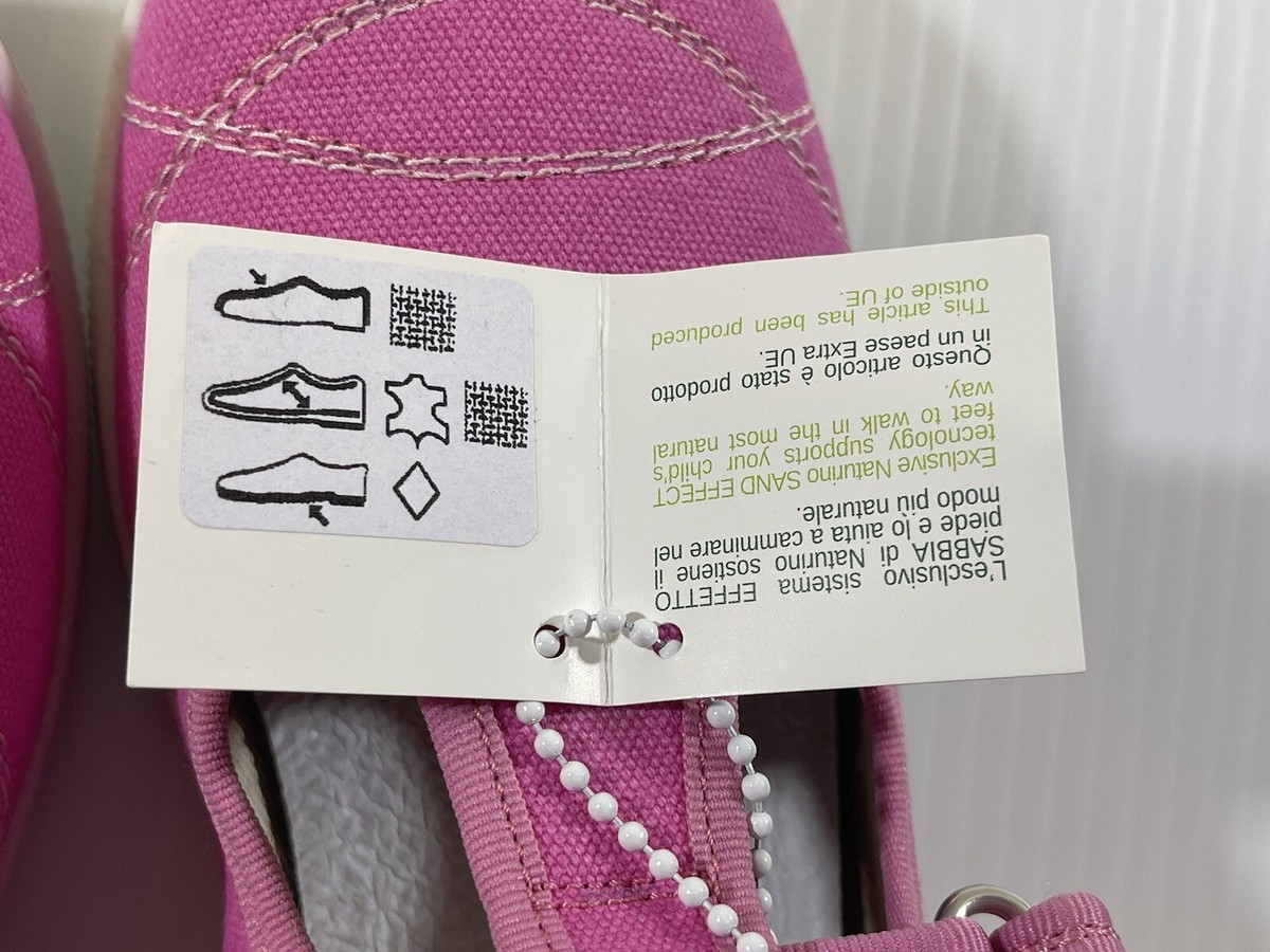 Naturino Girls Pink Adjustable Strap Close Toed Sand Effect Beach Sandal 32