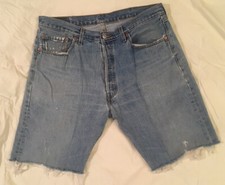 Vintage 501 Levis Mens Jean Shorts Cut Off 38 Great Wear 1990s