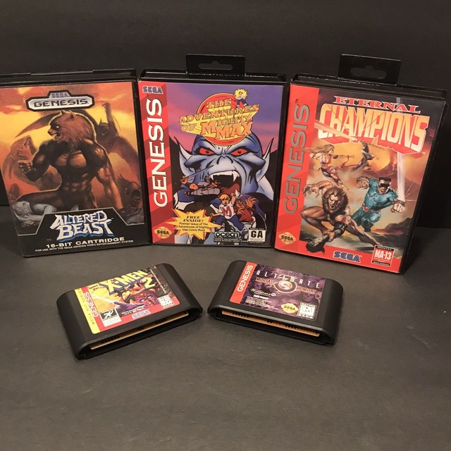 LOT OF (5)VINTAGE SEGA GENESIS GAME CARTRIDGES MORTAL KOMBAT 3, XMEN,etc.. eBay