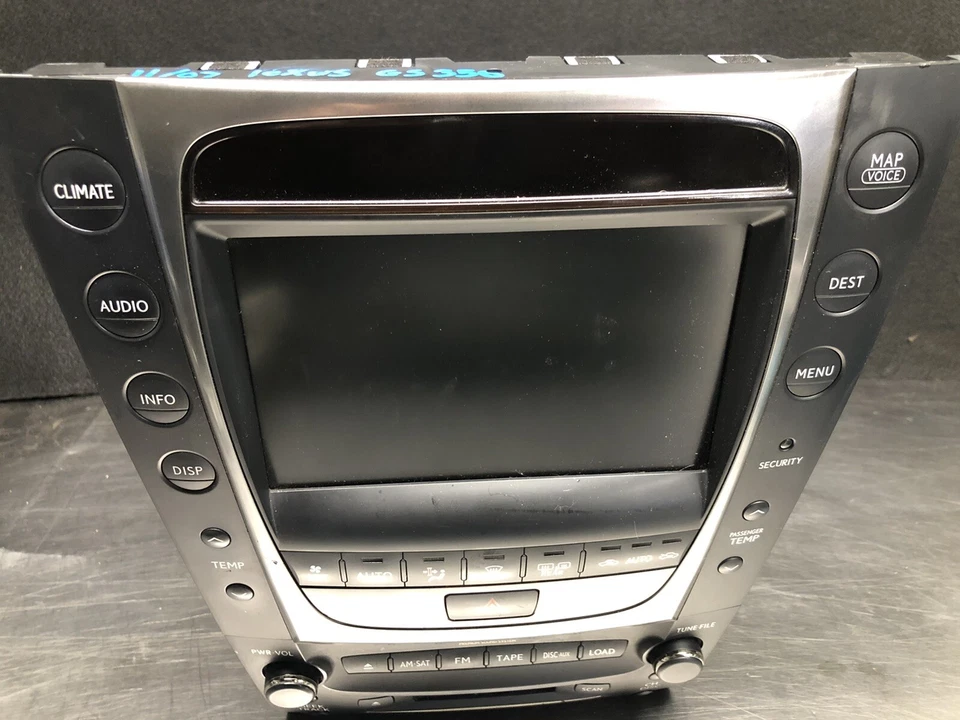 Lexus GS350 2008 2009 navegación pantalla de visualización climatización receptor de radio Foto 2 de 4