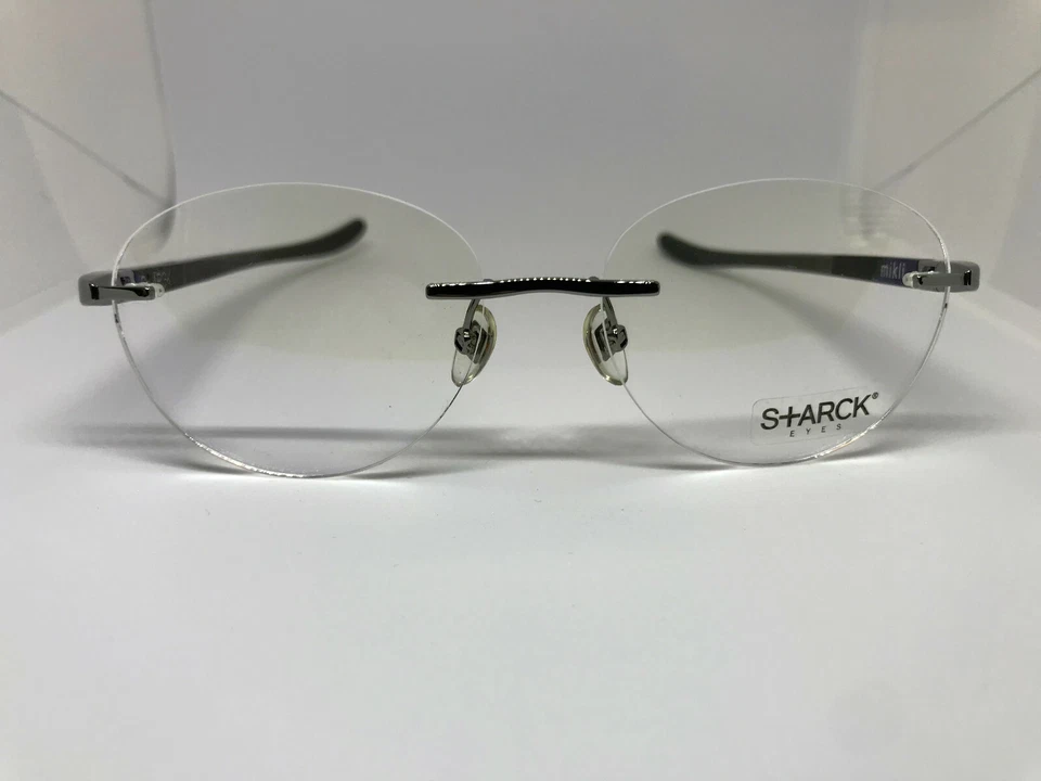 MARCOS OJOS DE ALGARZA MODELO PL0908 1026 SIN MONTURA EN PLATA CON BRAZOS NEGROS!! Foto 3 de 4