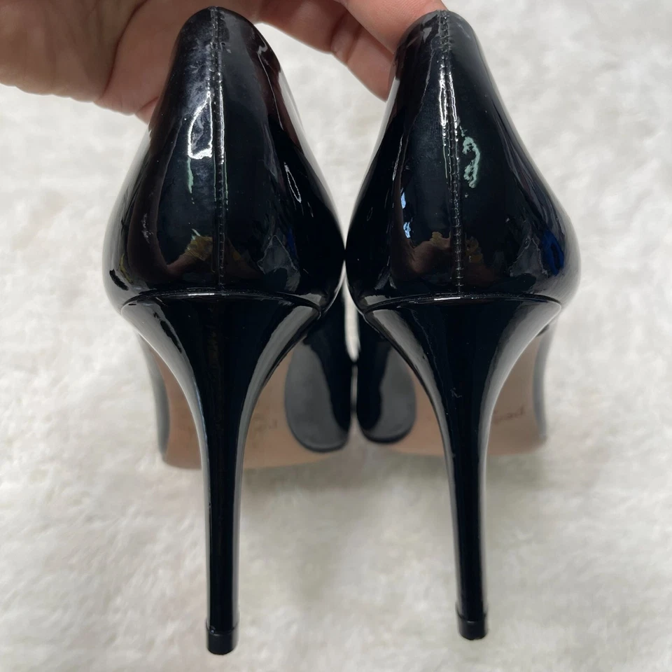 Pedro García Women's Black Patent Leather Round Toe Slip On Heel Shoes Size 38 - Image 4 of 4