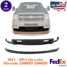 Front Bumper Lower Valance + Extension For 2011-2014 Silverado 2500HD 3500