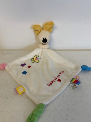 Weezel En Pip cream Puppy dog yellow ears white Baby Lovey Security Blanket
