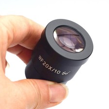 2 pcs WF20X /10mm High Eye-point Eyepiece Lens For Compound Microscope 30mm