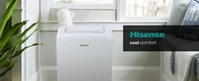 Hisense AP0722CW1W 300 sq ft (10,000 BTU ASHRAE/7,000 BTU SACC) WiFi Portable AC