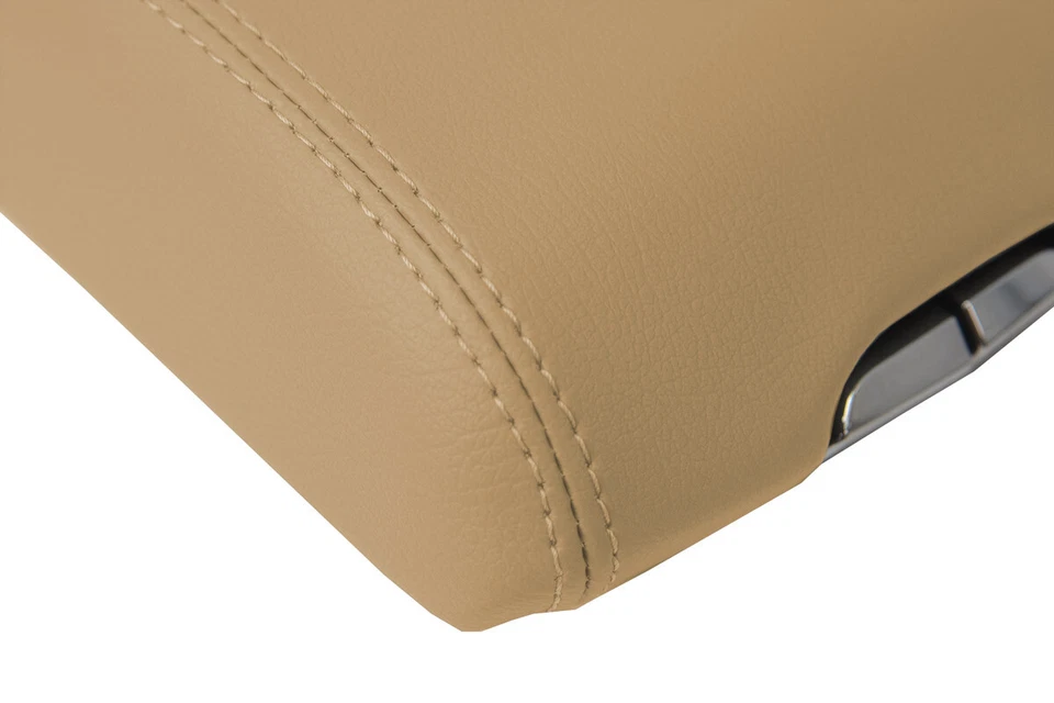 Fits 2010-2016 Cadillac SRX PVC Leather Console Lid Armrest Cover Beige Tan - Imagem 3 de 4
