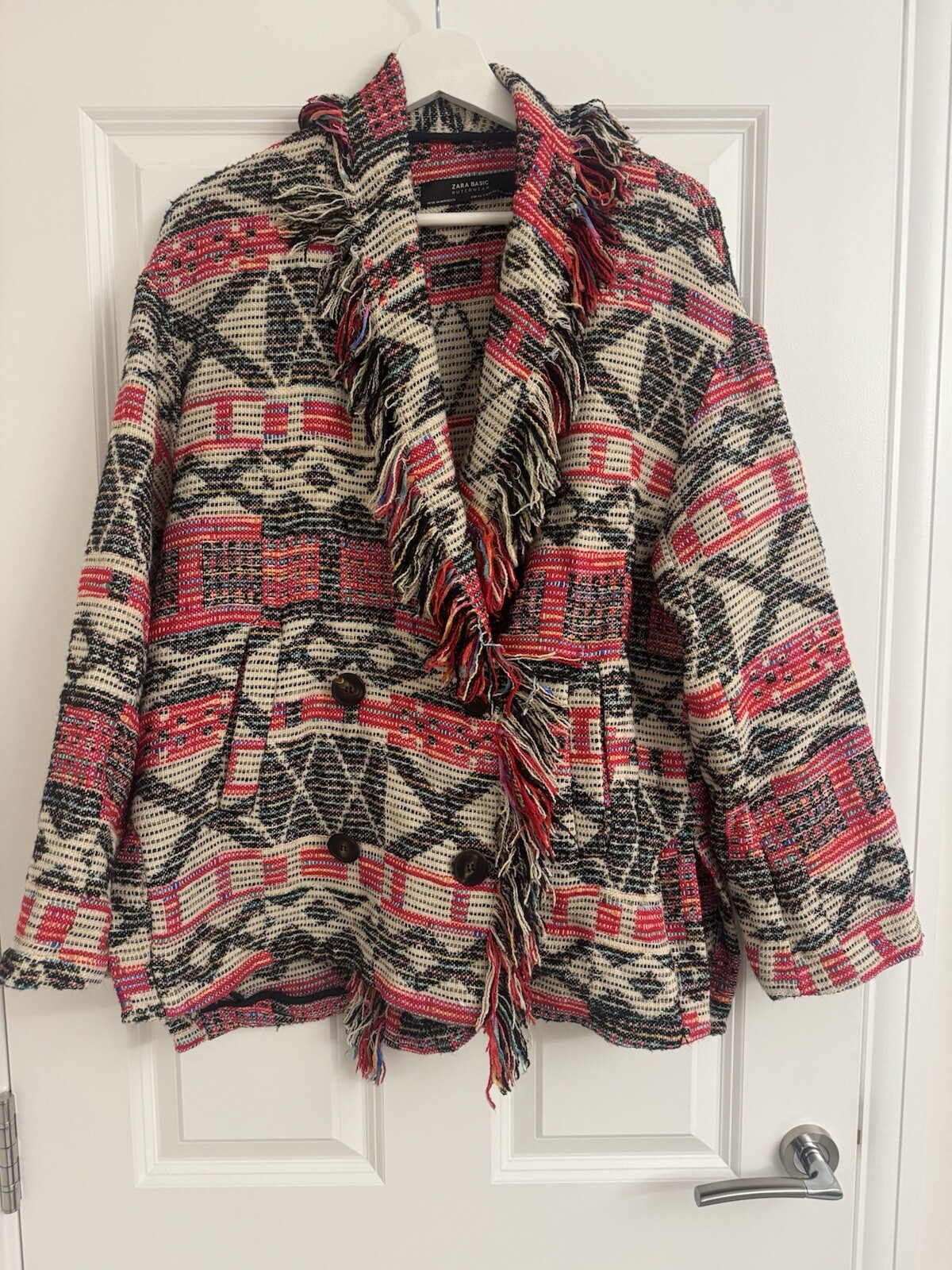 Zara Basic Outerwear Jacket Double Long Sleeve Fr… - image 1