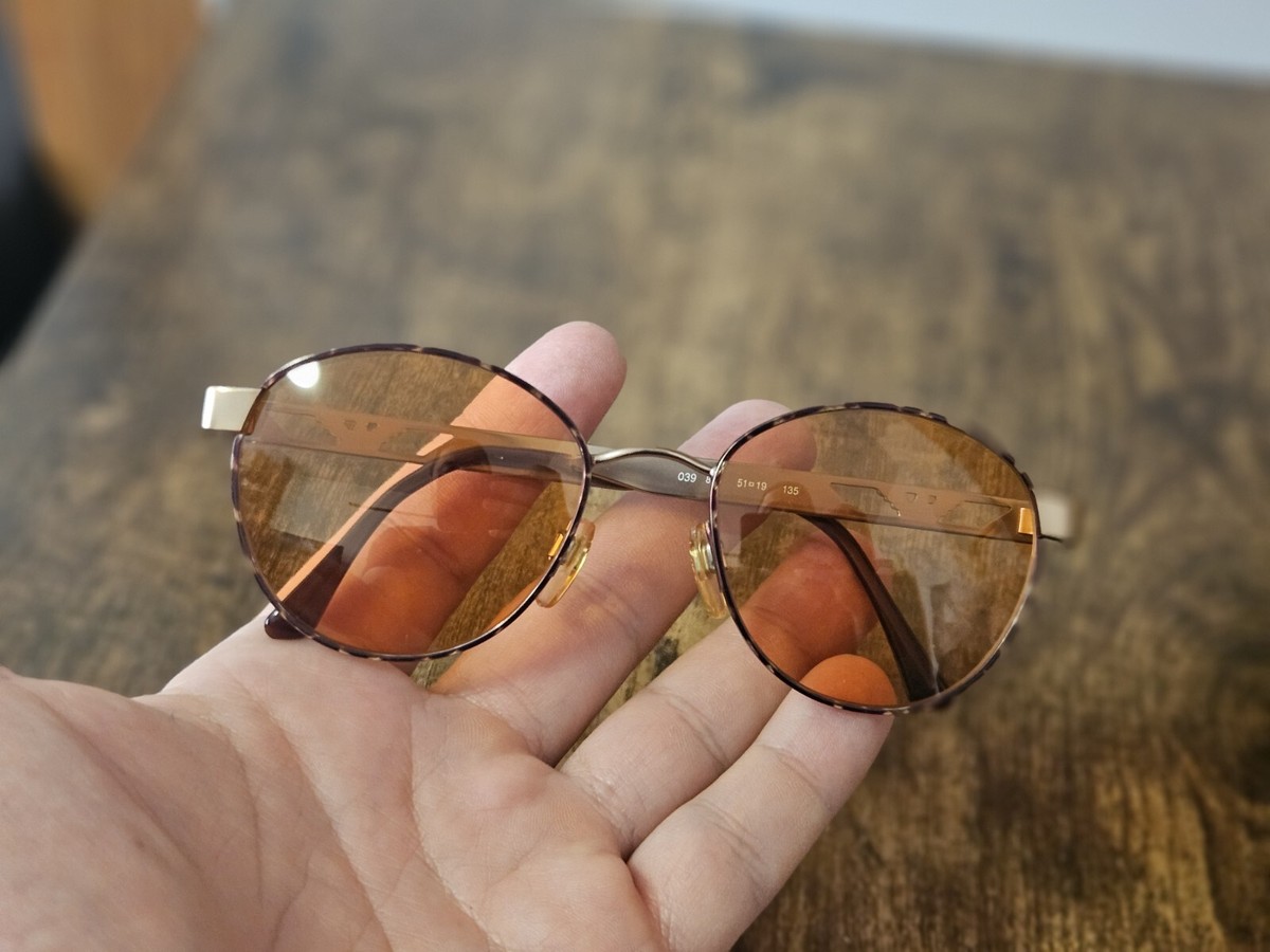 VINTAGE EMPORIO ARMANI 039 ROUND METAL SUNGLASSES MADE IN ITALY 51