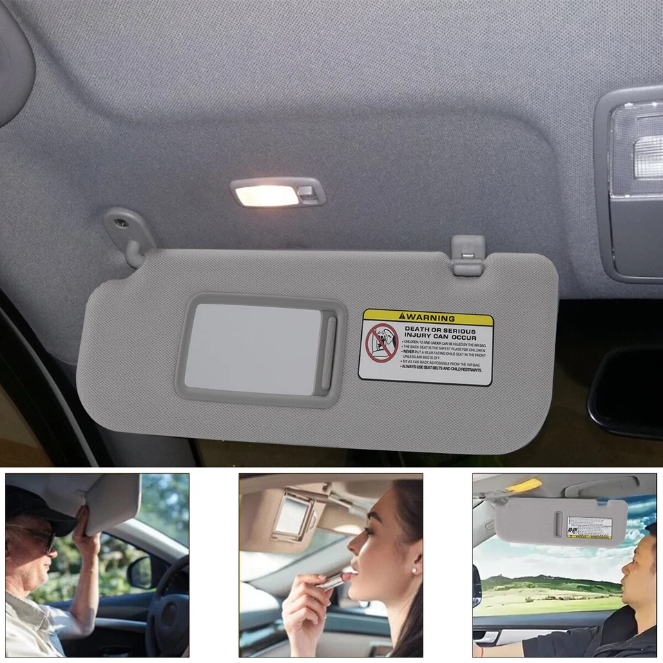 Espejo de maquillaje parasol izquierdo gris lado del conductor para Hyundai Elantra MD 11-16 Foto 3 de 4