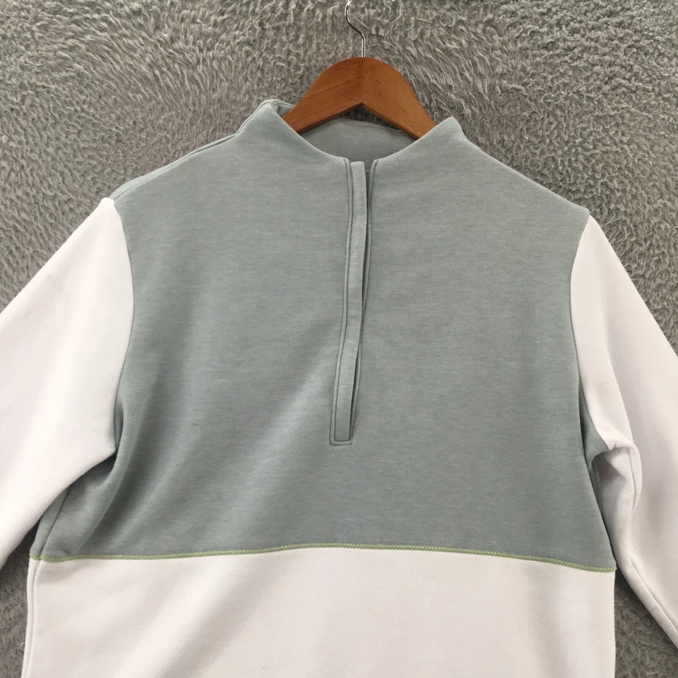 FootJoy Heather Block Media Cremallera Capa Media Sudaderas Mujer M Blanco Gris Pullover Foto 2 de 4
