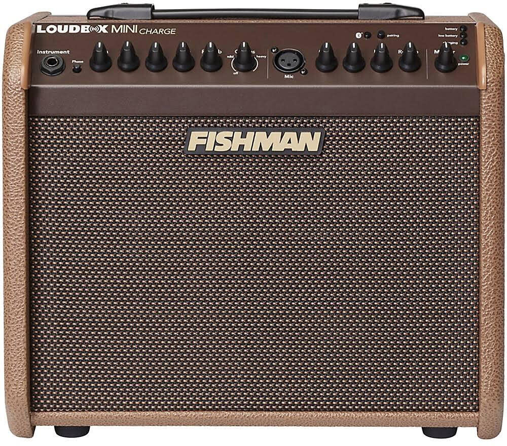 Усилитель для акустической гитары Fishman Loudbox Mini Charge с батарейным питанием, 60 Вт, Коричневый