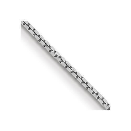 14K White Gold 24 inch .9mm Box Chain Necklace - 第 1/5 張圖片
