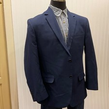 44R IZOD Suit Jacket Mens Navy Blue Solid Suit Jacket Sport Coat Blazer macys