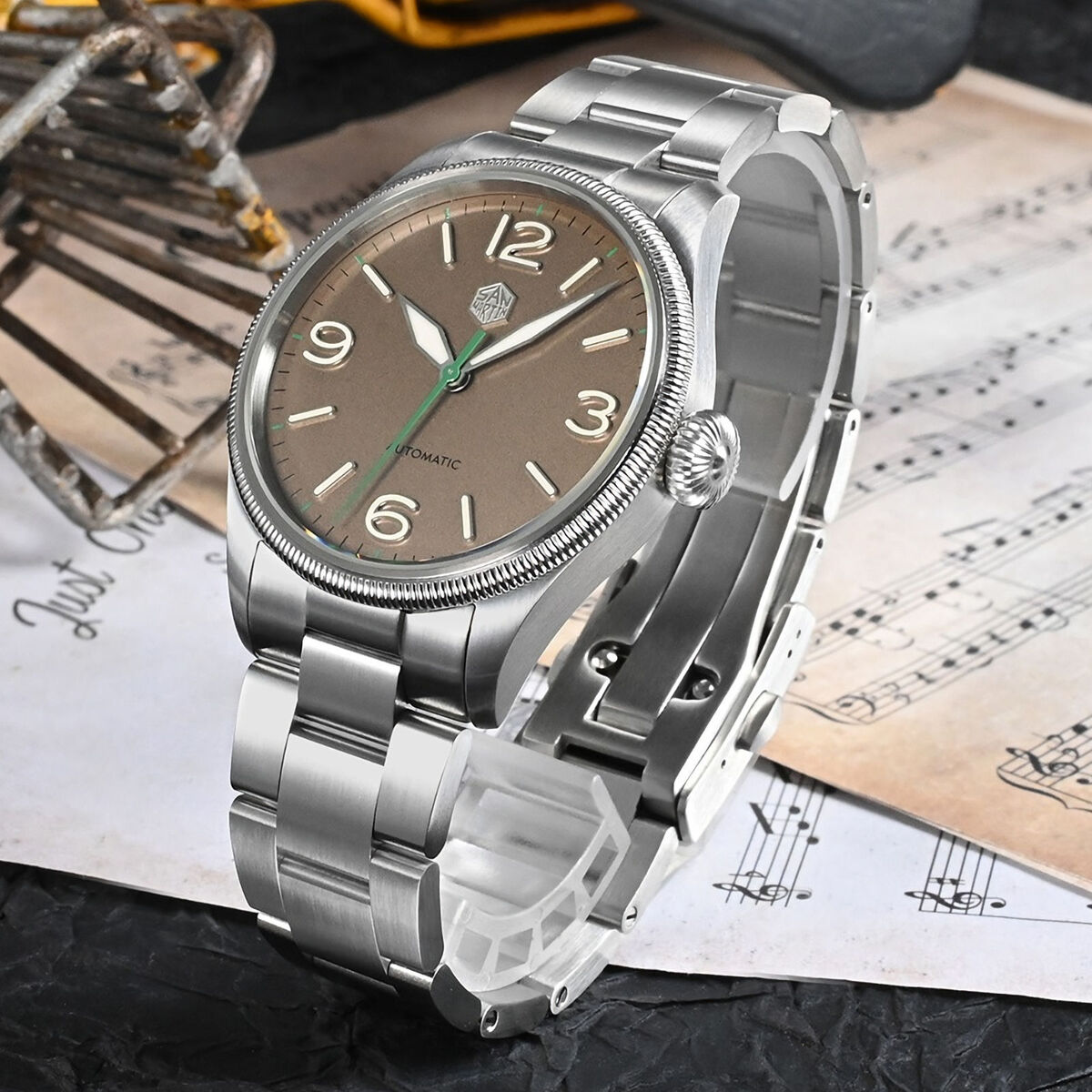 SAN MARTIN SN0033-G2 Automatic Stainless Steel Case 38.5mm 10ATM