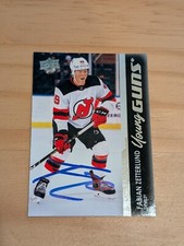 2021-22 UD Extended Series Fabian Zetterlund Autographed Young Guns Card #729