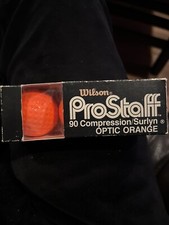 VTG New Old Stock Wilson Prostaff 90 Compression/Surlyn Optic Orange Golf Balls