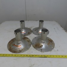Springfield Brushed Aluminum Boat Seat Pedestal Base 6-1/2"x2-1/4x10" OD Lot /4