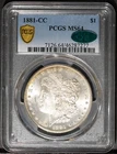 CAC 1881-CC $1 Silver Morgan Dollar MS 64 PCGS # 46287277 + Bonus