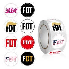FDT Anti Tr  p Stickers Roll 500Pcs - Anti Tr  p 2025 Funny American Not My P...
