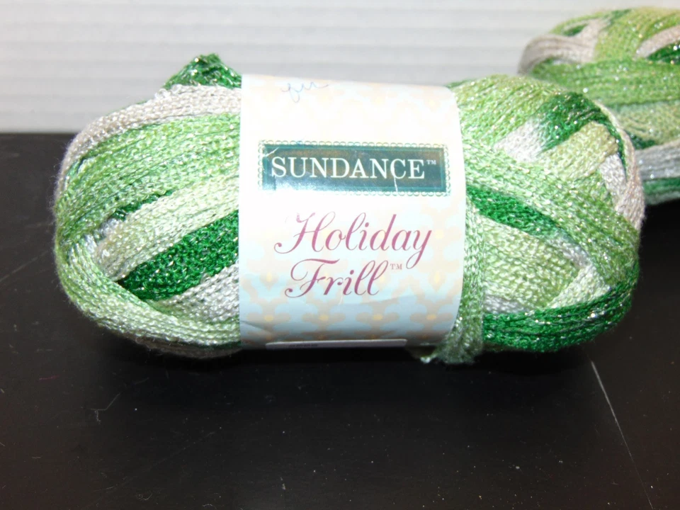 Sundance Volantes Hilo Vacaciones Verde 3 Madejas Malla Volantes Tejer Crochet Acrílico Foto 2 de 4