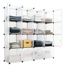 16-Cube Storage Shelf Cube Shelving Bookcase Bookshelf Organizing Closet Toy Org