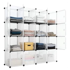 16-Cube Storage Shelf Cube Shelving Bookcase Bookshelf Organizing Closet Toy Org