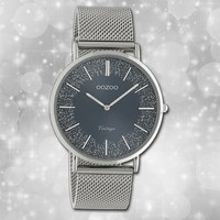 Oozoo Damenuhr Vintage Series C20134 Silber Edelstahlarmband Quarz UOC20134