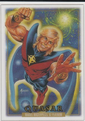 2024 Upper Deck Marvel Masterpieces '92 Platinum #72 Quasar Clear Cut
