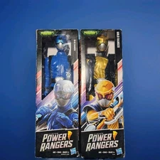 Power Rangers Beast Morphers Gold Ranger 12" Figure & Blue Ranger 12" NIB Lot
